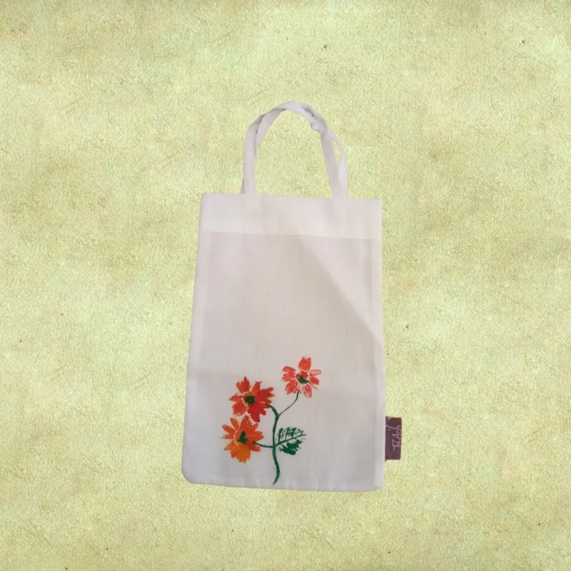 Bolsa de tela liencillo mediana - De estampado artesanal