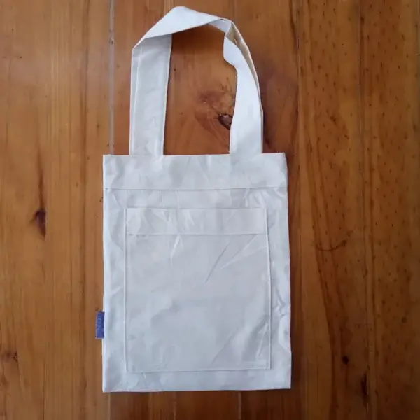 Tote bag de lienzo con bolsillo