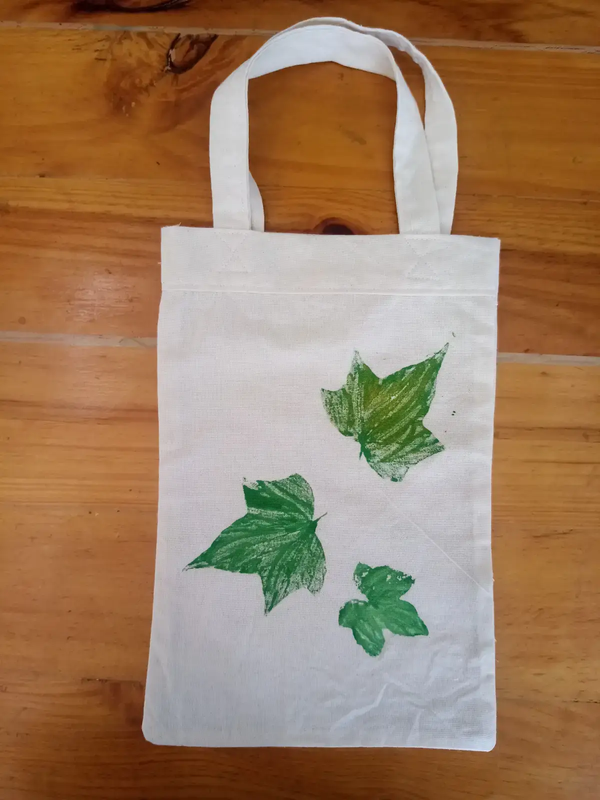 Bolsa de algodón mediana - De estampado artesanal - Imagen 2