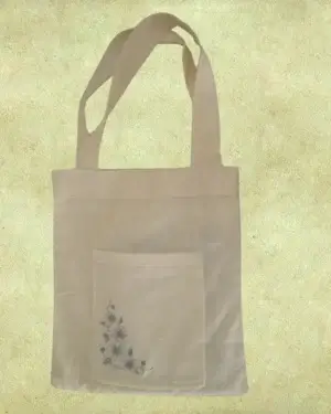 Bolsa de Tela Lienzo - Grande y bordada