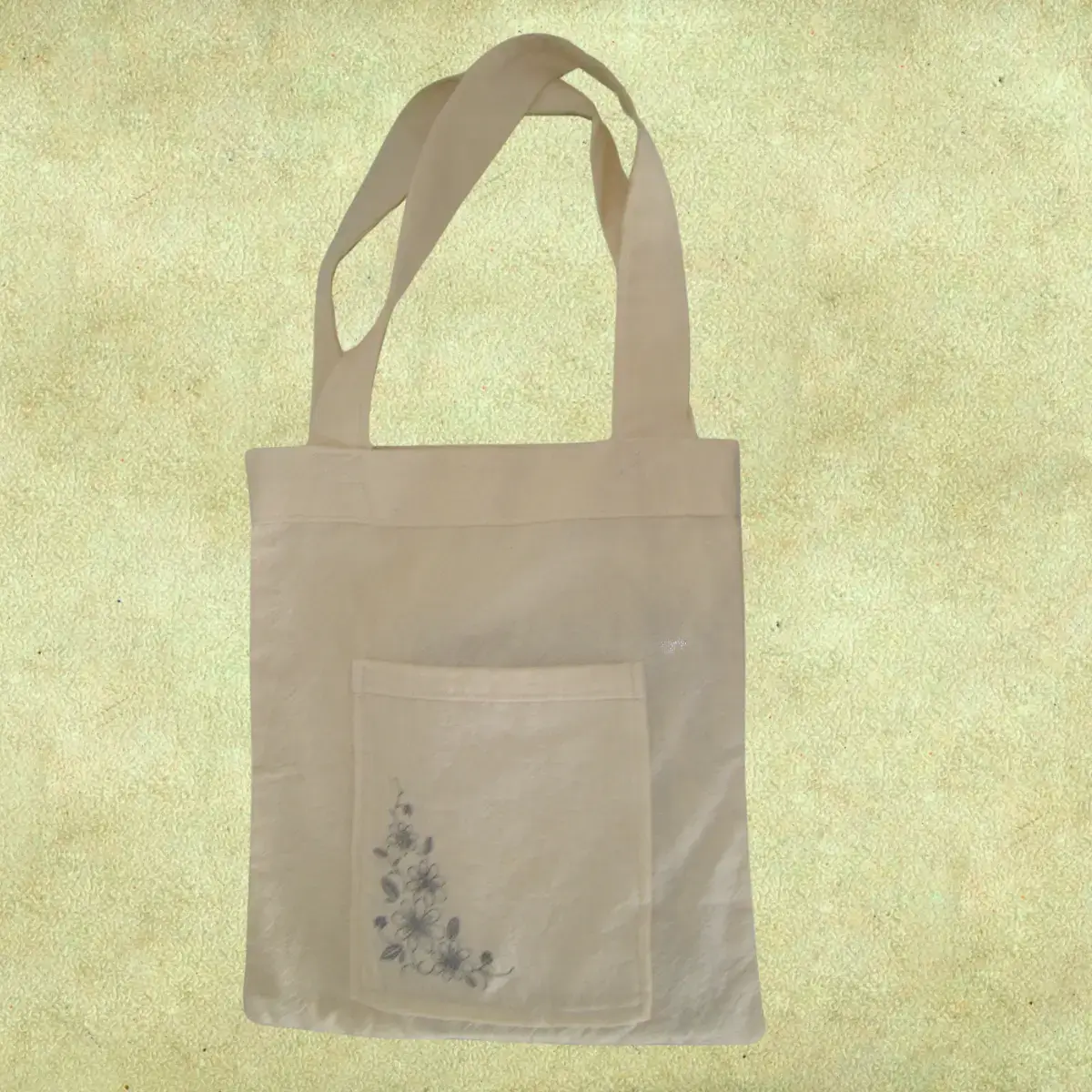 Bolsa de Tela Lienzo - Grande y bordada