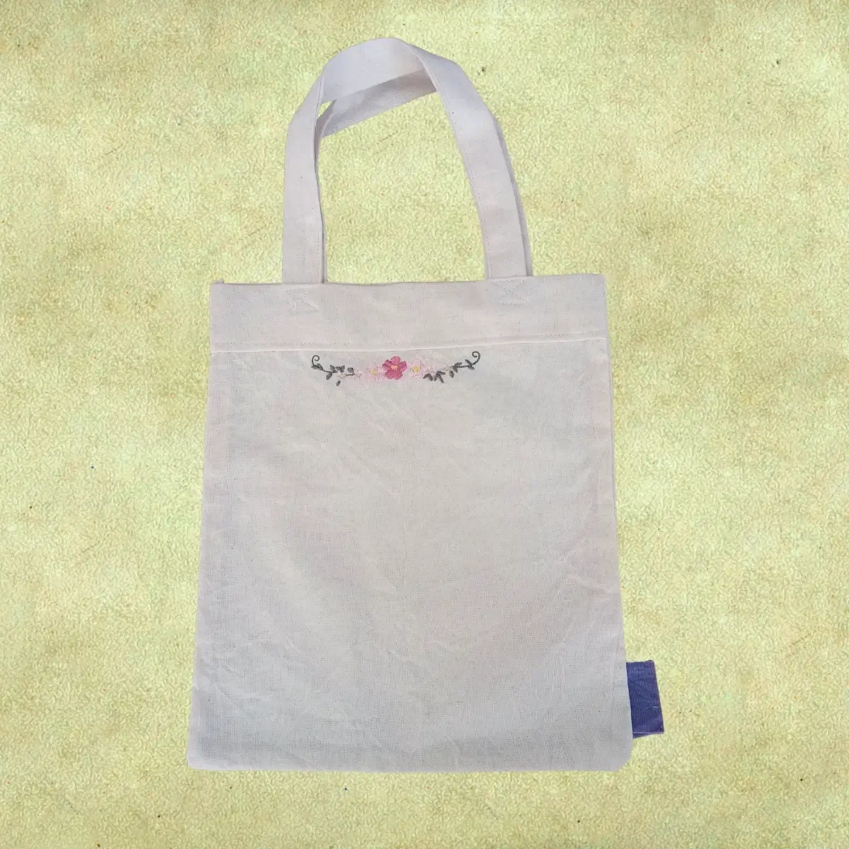 Bolsa de Tela Lienzo - Mediana y bordada